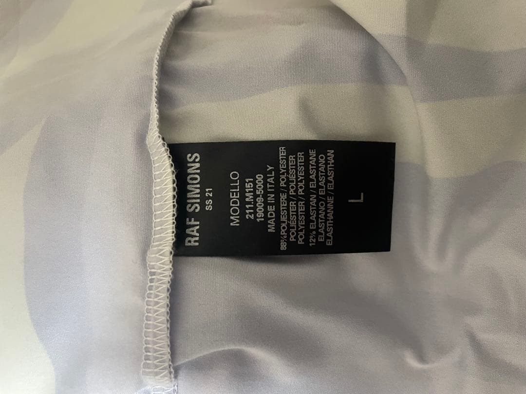 RAF SIMONS 21SS マーブル柄 タートルネック セカンドスキン