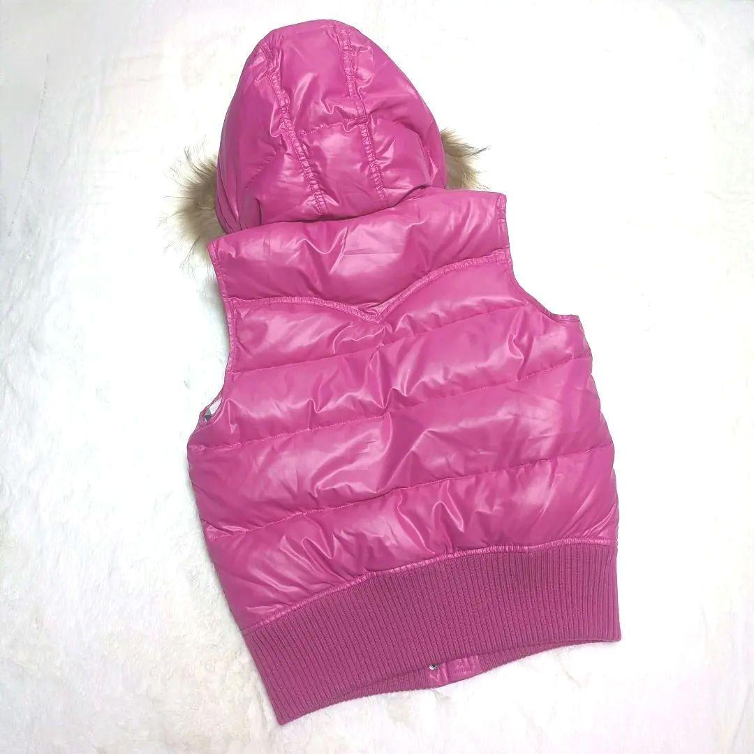 最終★美品♡バーバリーブルーレーベル♡ノバチェック♡水鳥天然羽毛♡ダウンベスト