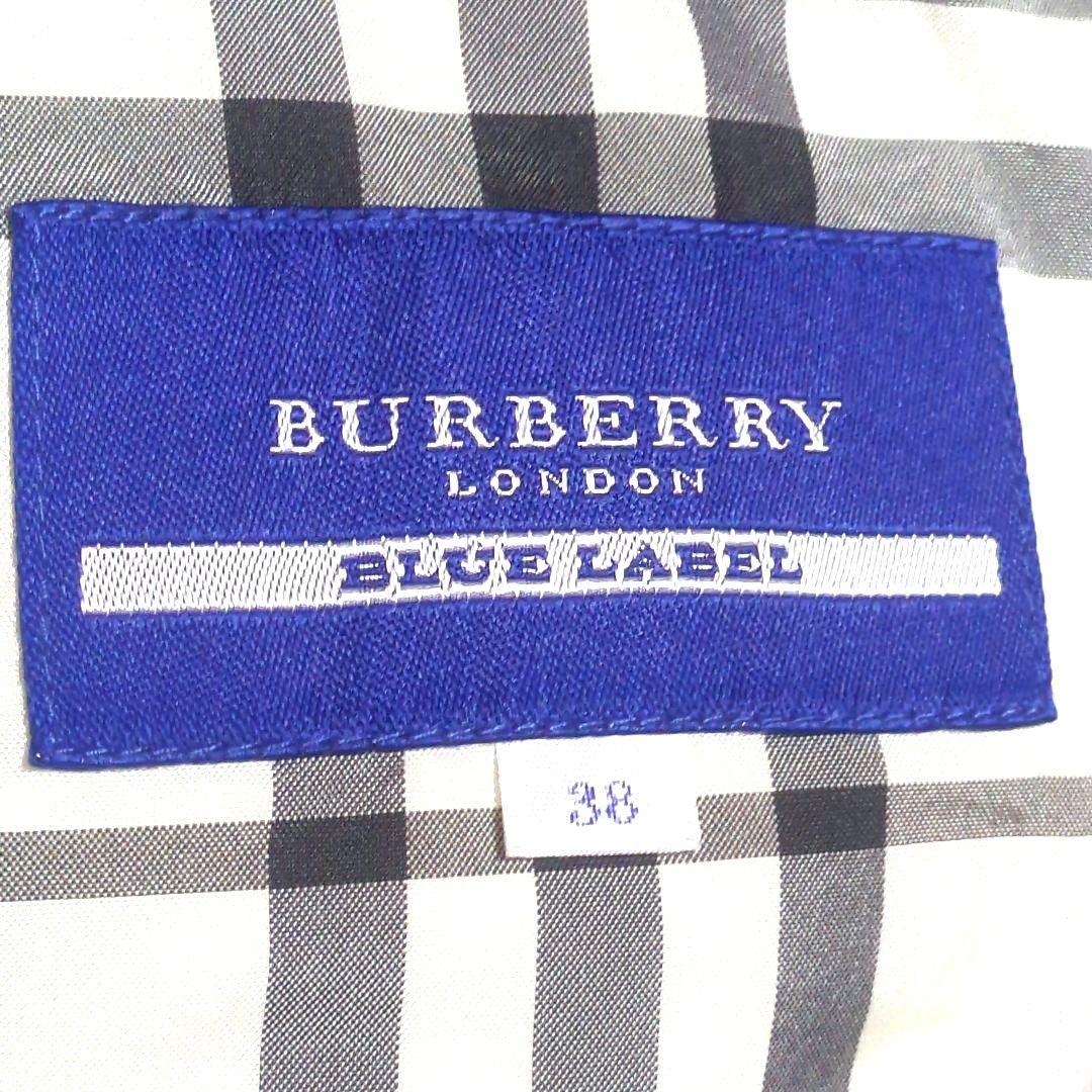 最終★美品♡バーバリーブルーレーベル♡ノバチェック♡水鳥天然羽毛♡ダウンベスト