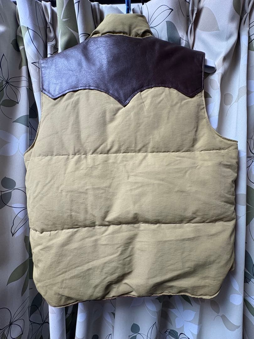 sugar cane シュガーケーン　ダウンベスト　レザー　ブラウン