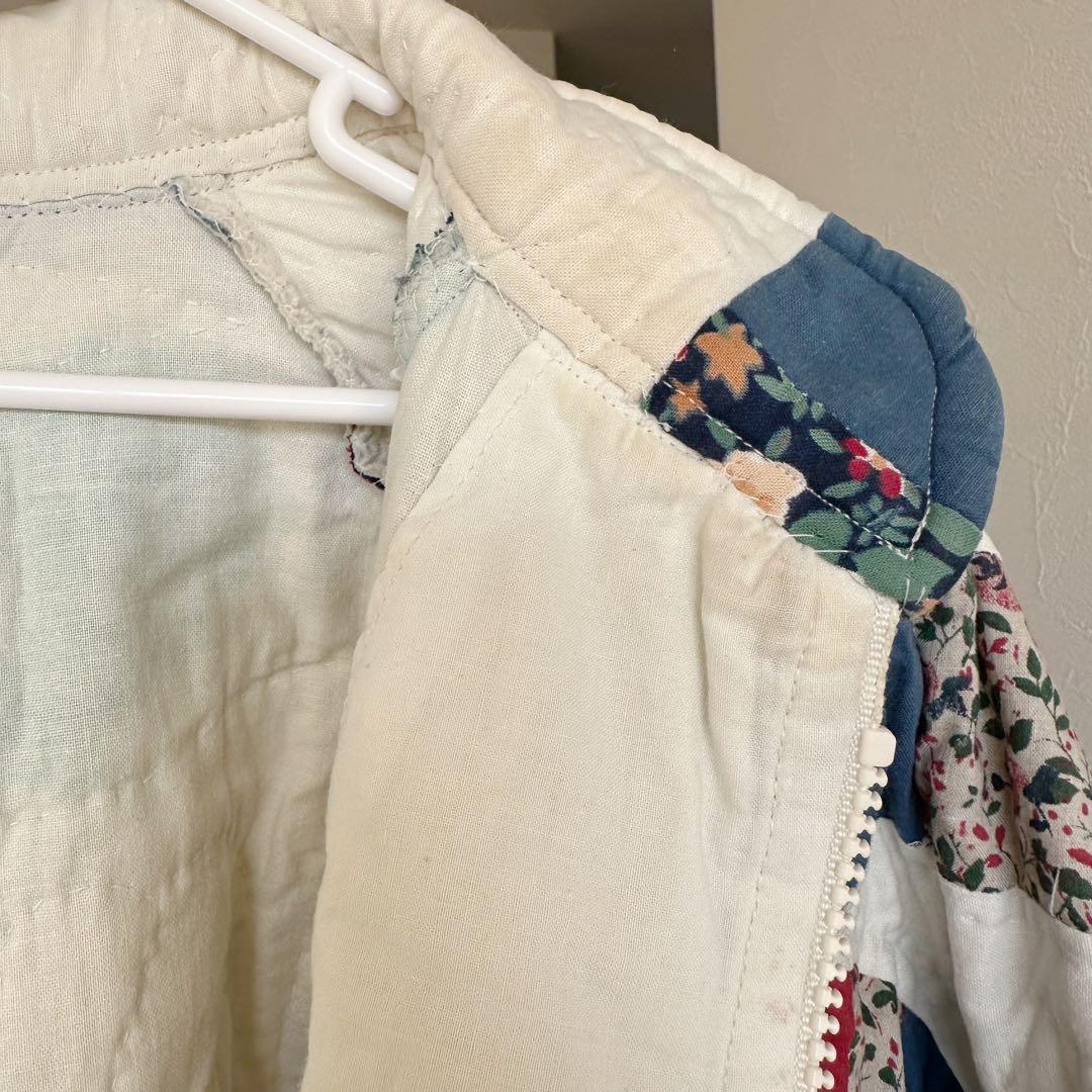 パッチワーク　キルティングブルゾン