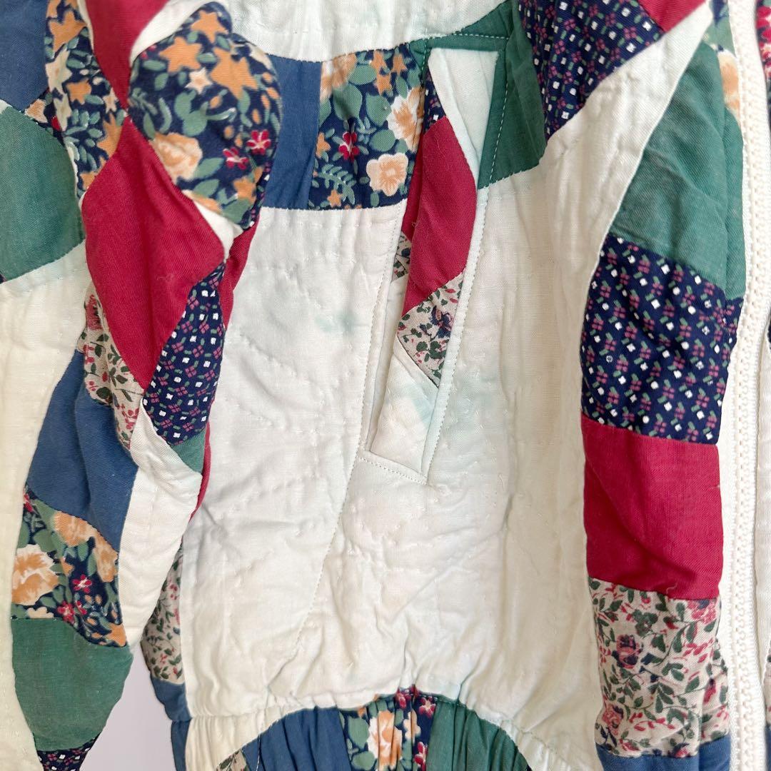 パッチワーク　キルティングブルゾン