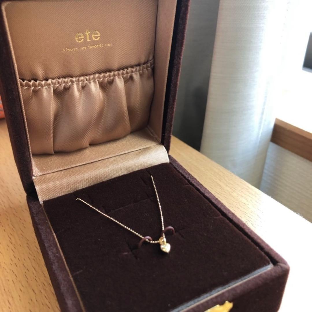 ete K18 ハート ネックレス ピンクゴールド 2021冬