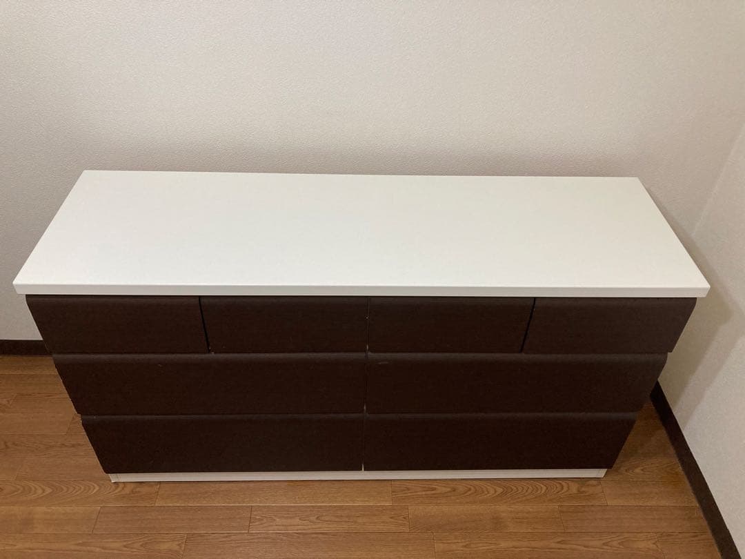 ☆ ニトリ ブラウンホワイト ローチェスト 洋服タンス 8引き出し ☆
