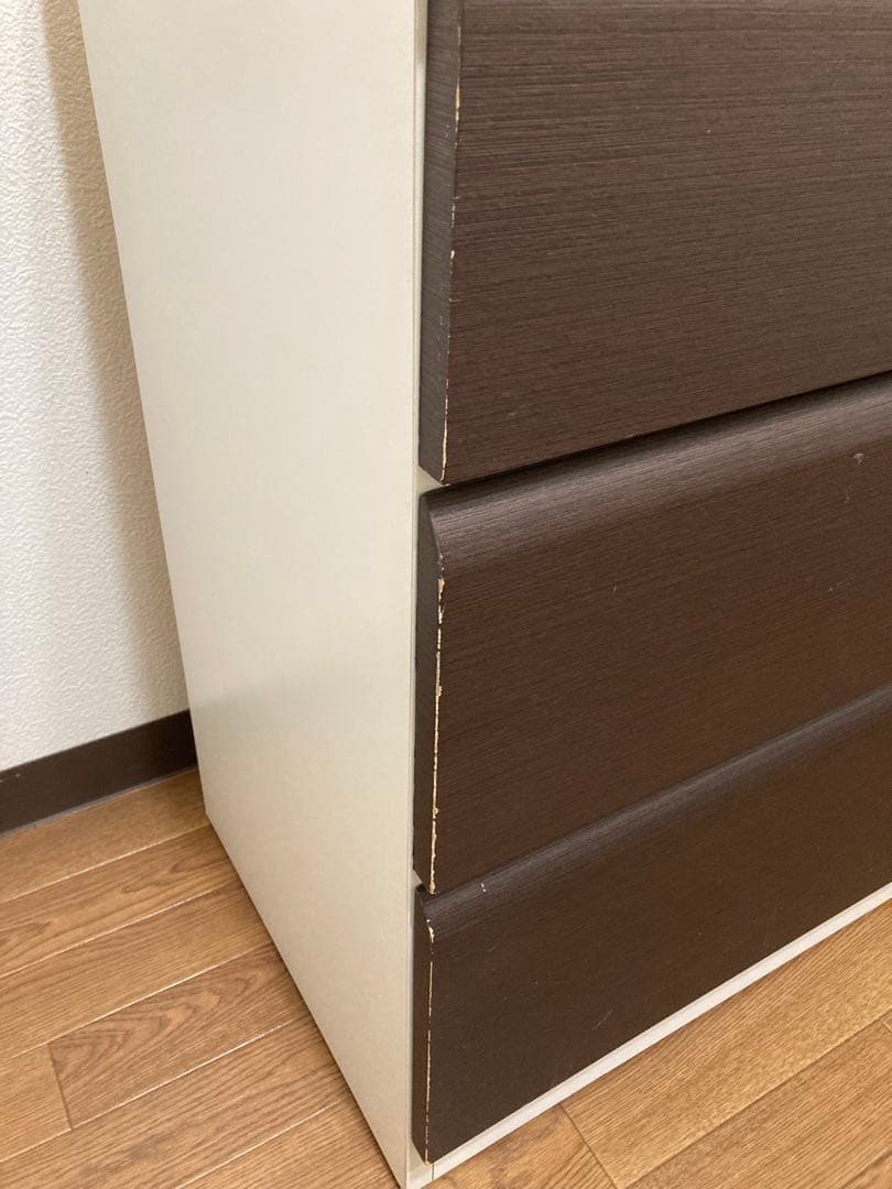 ☆ ニトリ ブラウンホワイト ローチェスト 洋服タンス 8引き出し ☆