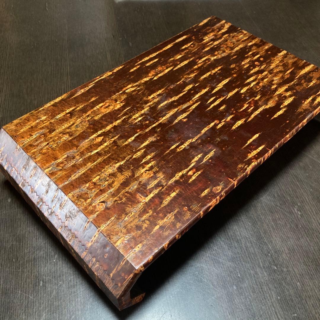 【新品未使用】桜皮細工の折鶴花台　37cm くさ忠　石川民芸　秋田県伝統工芸品