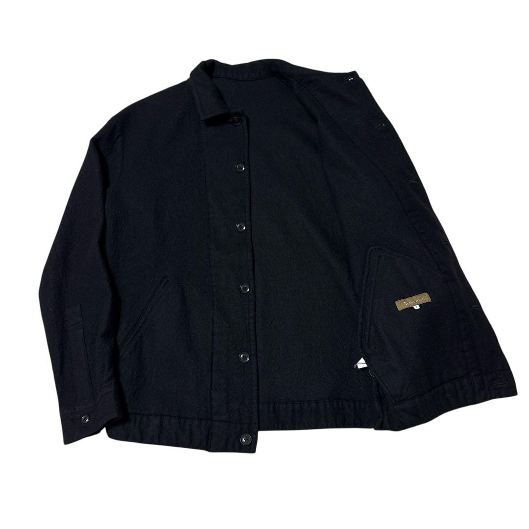 Y's for men 00's 縮絨 ウール カバーオール ブラック3