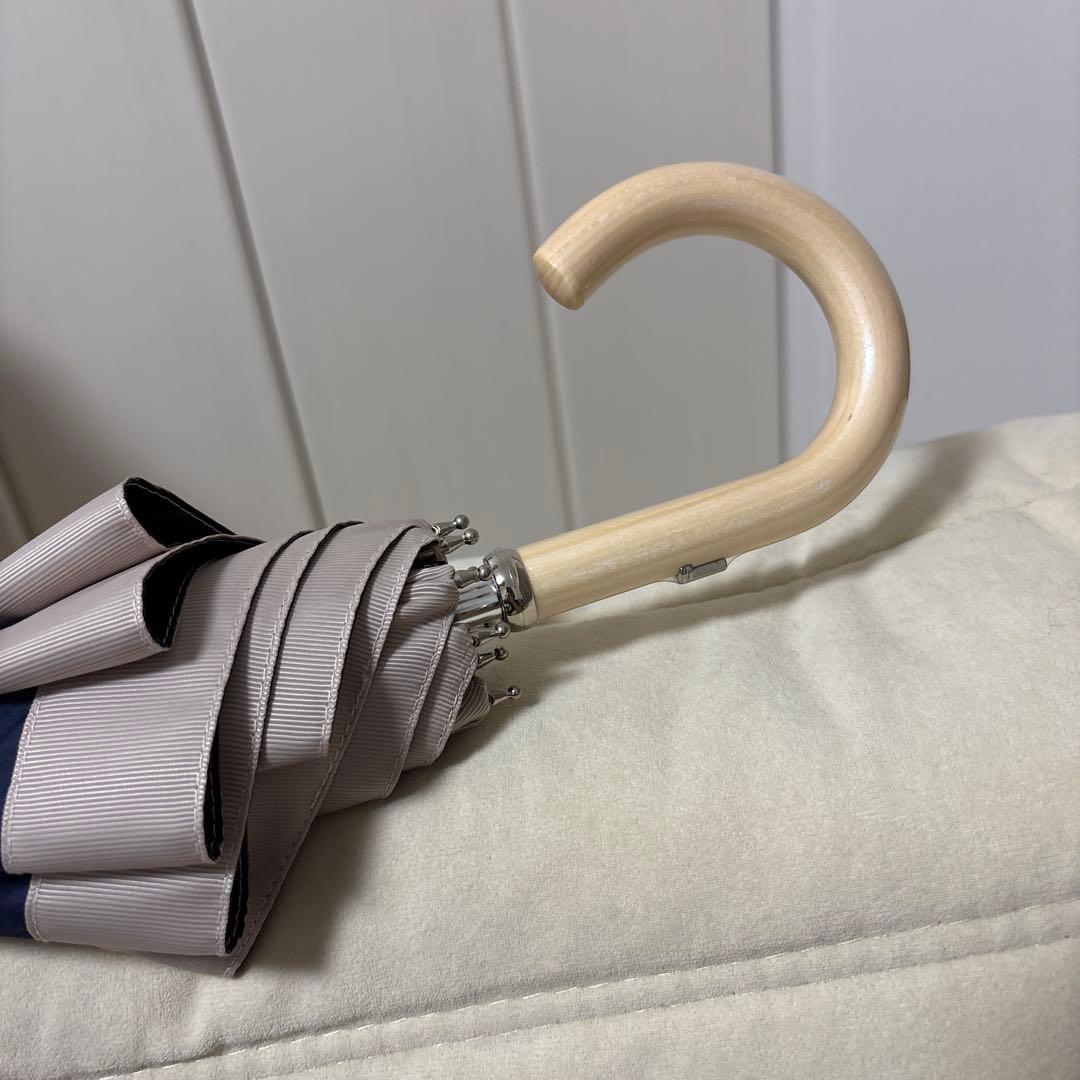 LANVIN 長傘 ネイビー/ベージュ　タグ付き、未使用