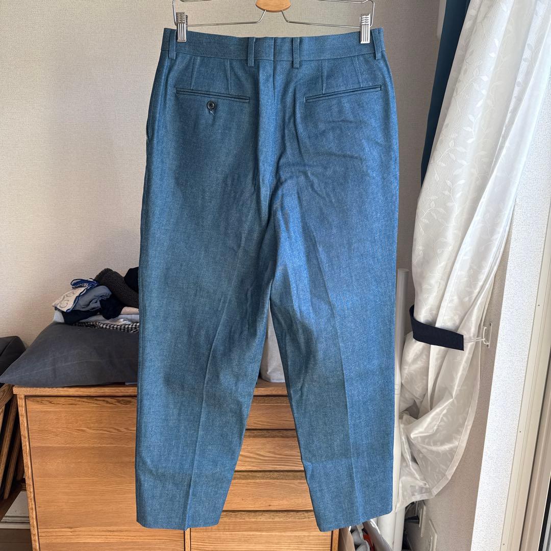 パンツ INTERIM DENIM 2-TUCK WIDE TAPERED SLACKS