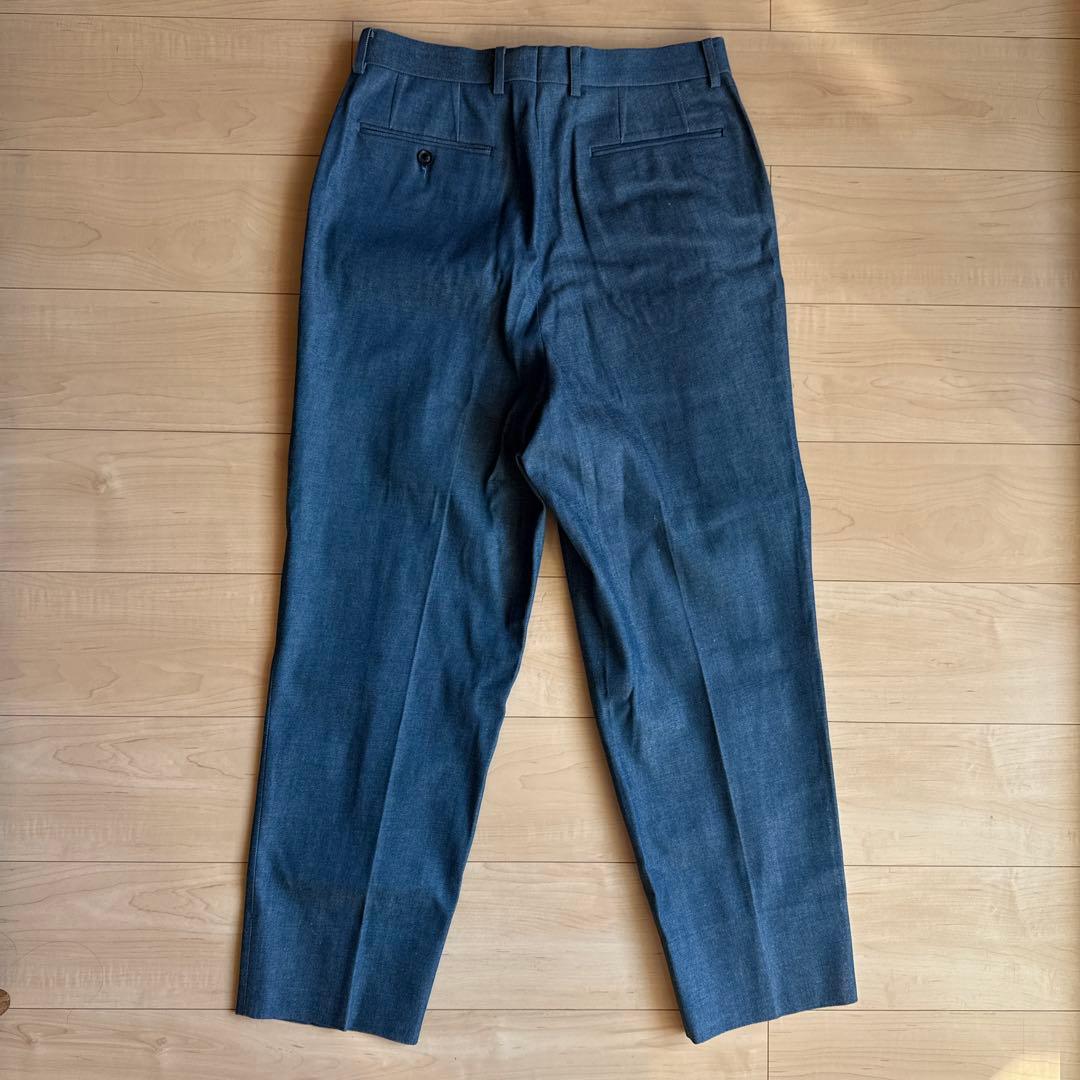 パンツ INTERIM DENIM 2-TUCK WIDE TAPERED SLACKS