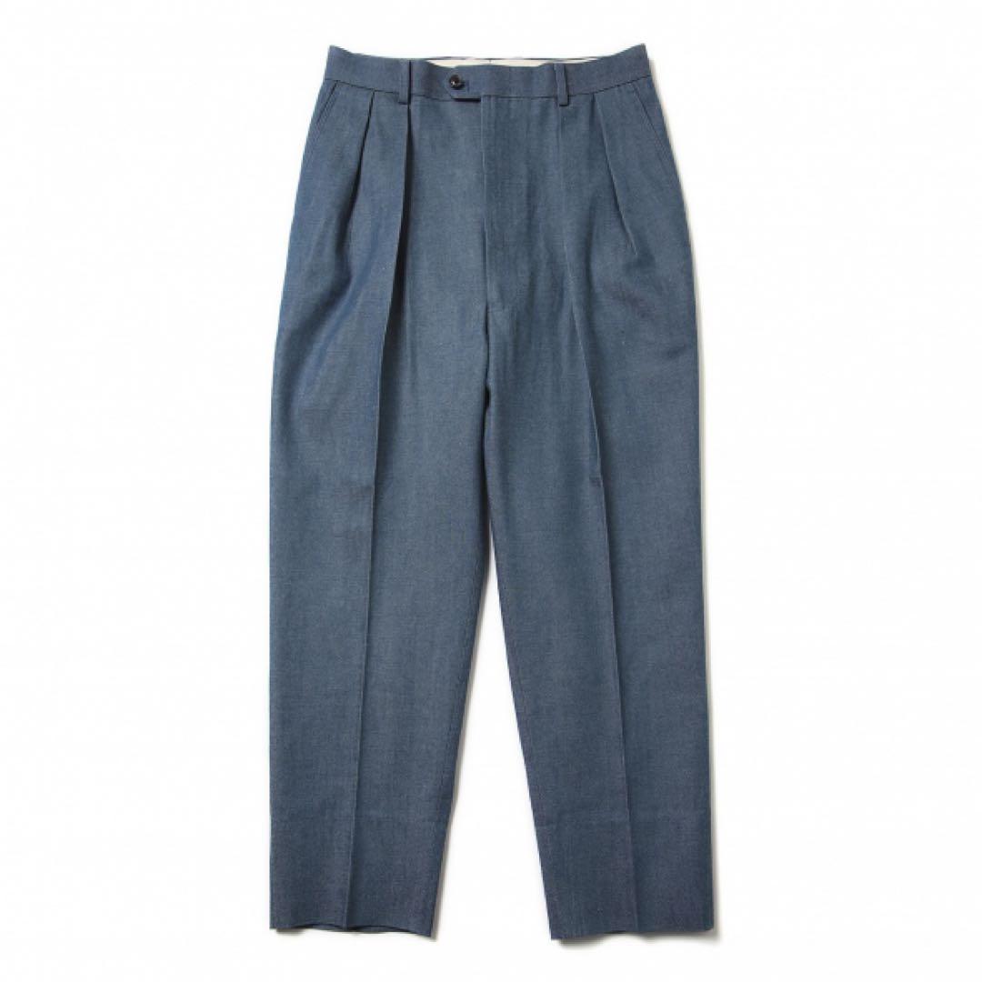パンツ INTERIM DENIM 2-TUCK WIDE TAPERED SLACKS