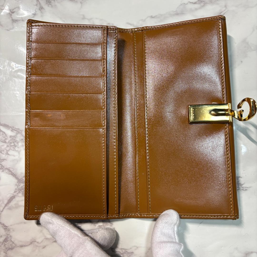【早い者勝ち】グッチ 長財布 ブラウン 箱 カードケース #B646