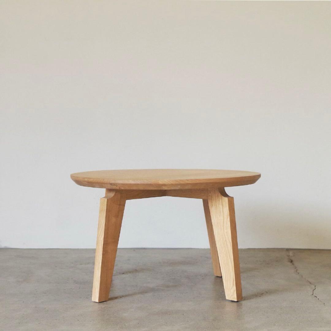 【新品未使用】JS ROUND TABLE ローテーブル 無垢材