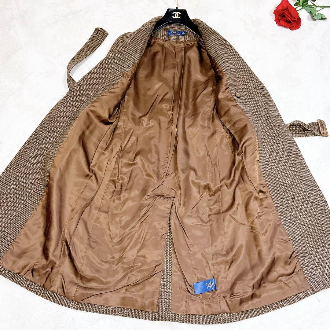 未使用✨　ポロラルフローレン　トレンチコート　ウール　アルパカ　チェック　最高級