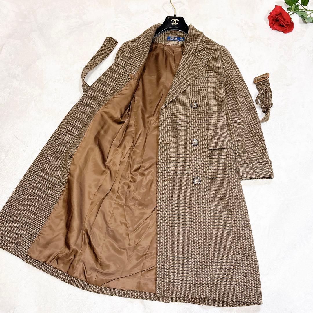 未使用✨　ポロラルフローレン　トレンチコート　ウール　アルパカ　チェック　最高級