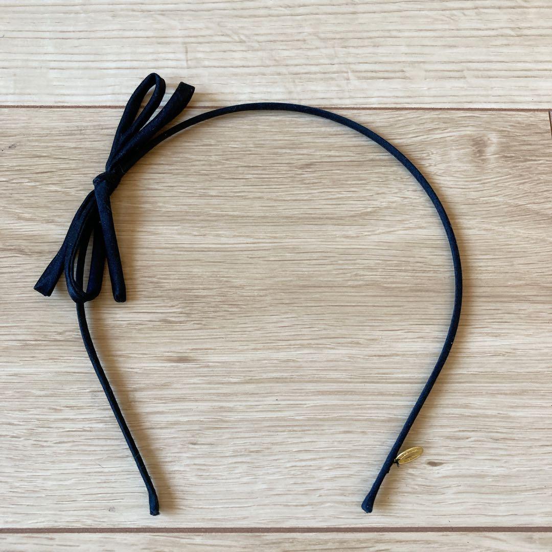 【極美品】acca 黒 リボン付き　カチューシャ