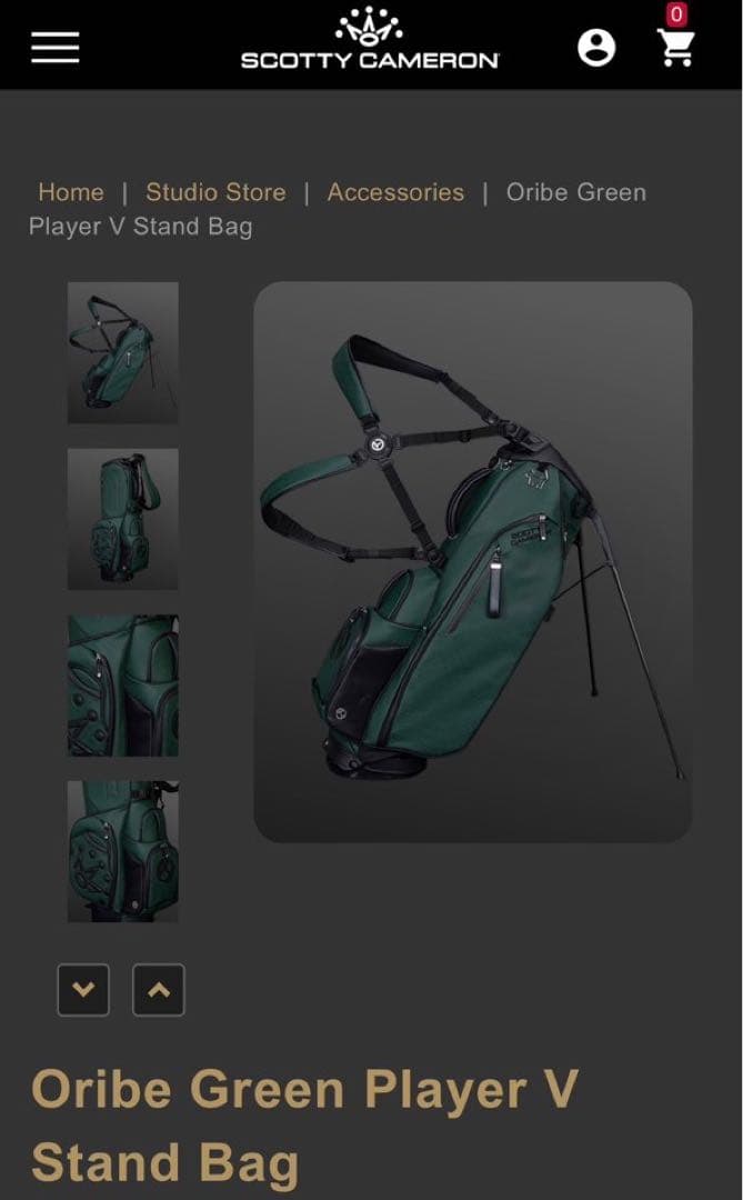スコッティキャメロンOribe Green Player V Stand Bag