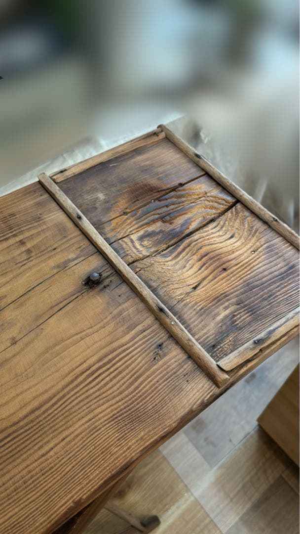 イギリス アンティーク アイロン台 折りたたみ式 作業台 オールドパイン