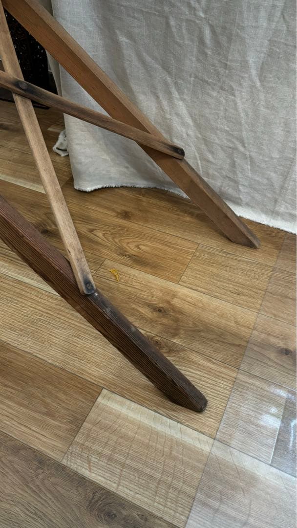 イギリス アンティーク アイロン台 折りたたみ式 作業台 オールドパイン