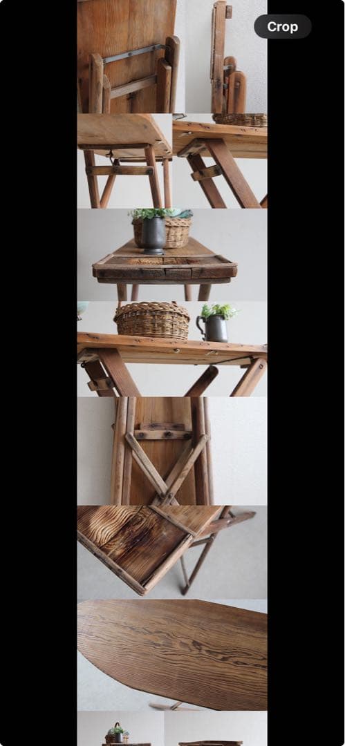 イギリス アンティーク アイロン台 折りたたみ式 作業台 オールドパイン