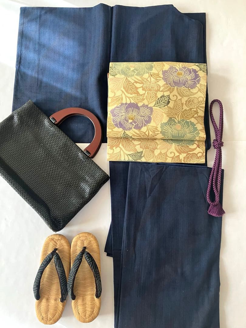 型染め花唐草の名古屋帯