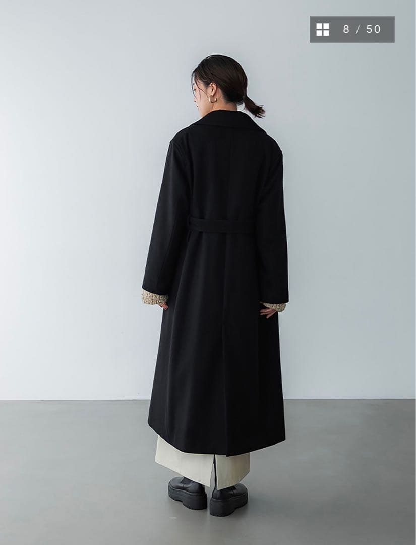 crewre / カスタムメルトンマキシコート　ブラック