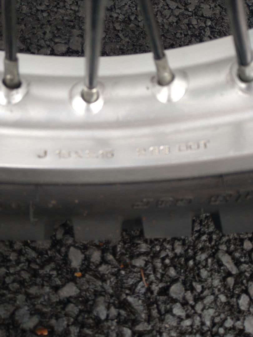 klx250 前後ホイールタイヤセット　KDX125SR