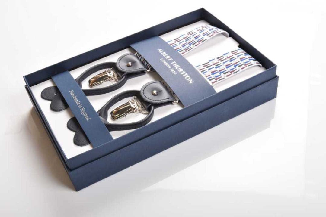 【早い者勝ち】 THURSTON サスペンダー 細かなネクタイ柄