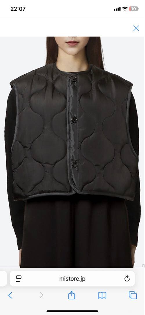 美品HYKE QUILTED CROPPED VEST 24AW