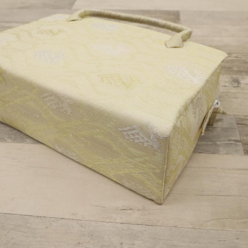 《和装バッグ◆利休バッグ□名物裂■有栖川文様＊ゴールド　紗♪Z7-18》