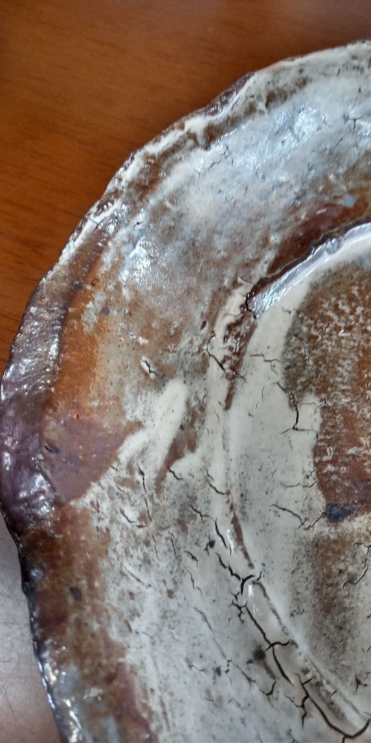 中川自然坊の粉引き大皿