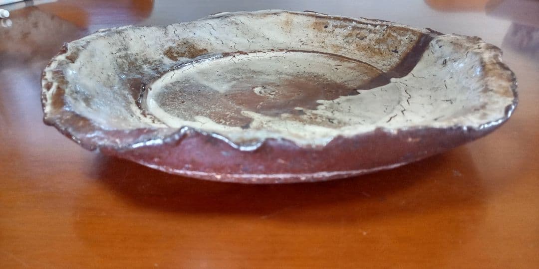 中川自然坊の粉引き大皿