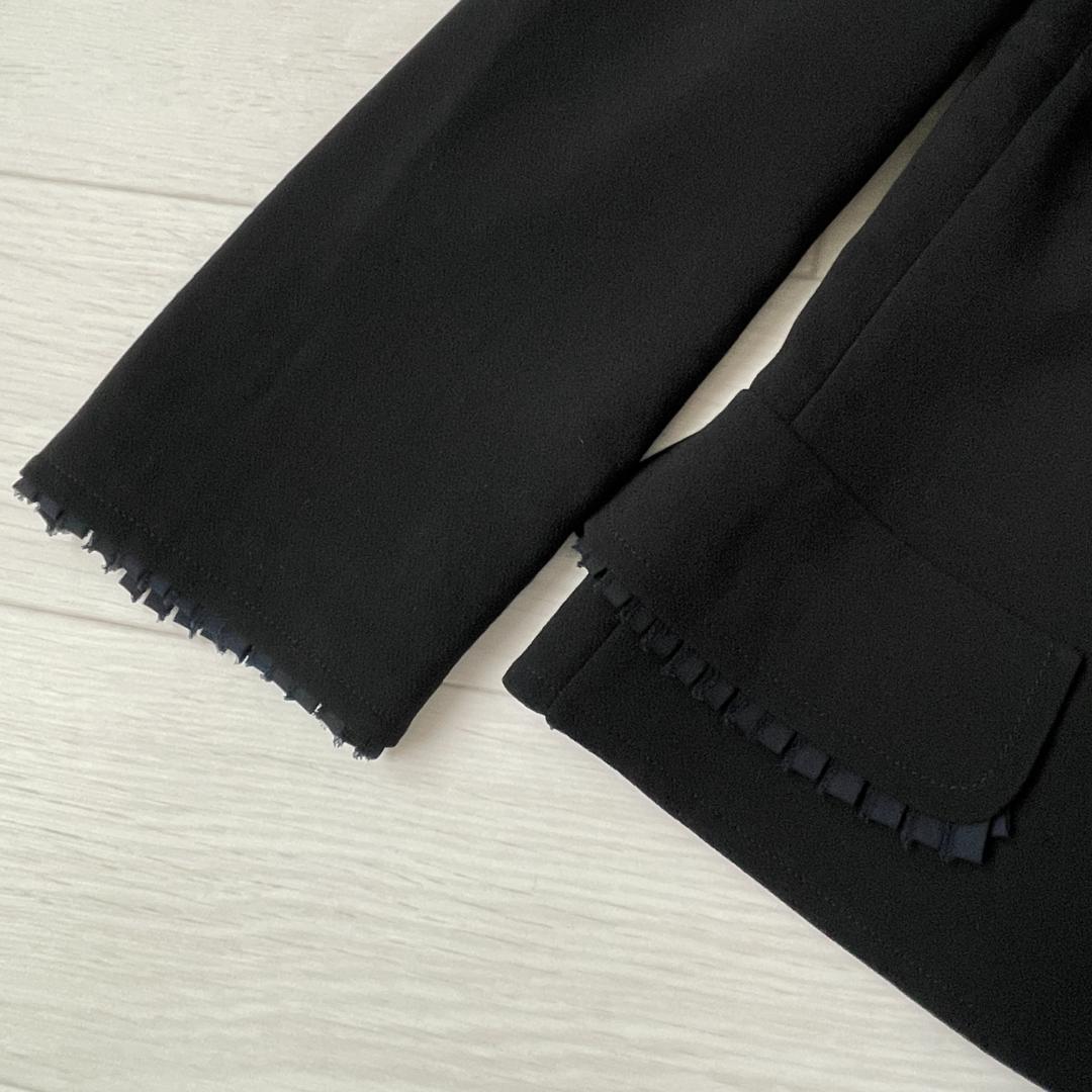 AKRIS アクリス ブラック フリンジデザイン ジャケット US8 フォーマル