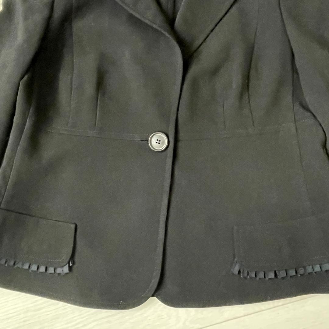 AKRIS アクリス ブラック フリンジデザイン ジャケット US8 フォーマル