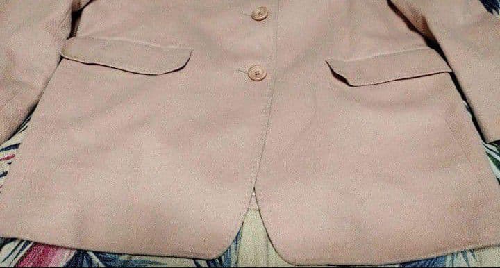 美品●ハーディエイミス●カシミヤ100％●ジャケット●ピンク色●猫ブローチ付き