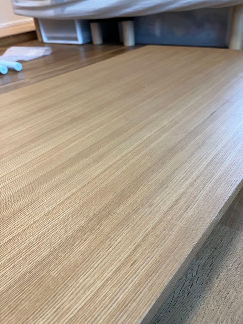 このみ　無印良品MUJI システムデスク タモ材天板 スチール脚