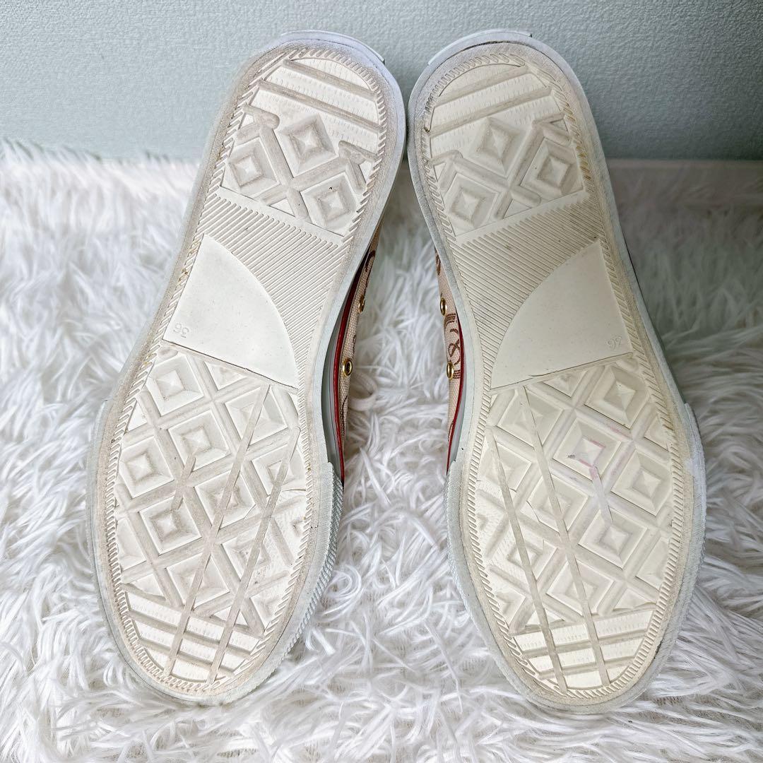 極美品✨LOEWE スニーカー キャンバス ロゴ金具 ローカット 36 23cm