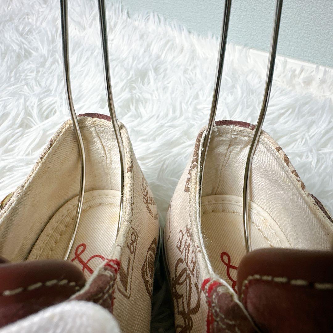 極美品✨LOEWE スニーカー キャンバス ロゴ金具 ローカット 36 23cm