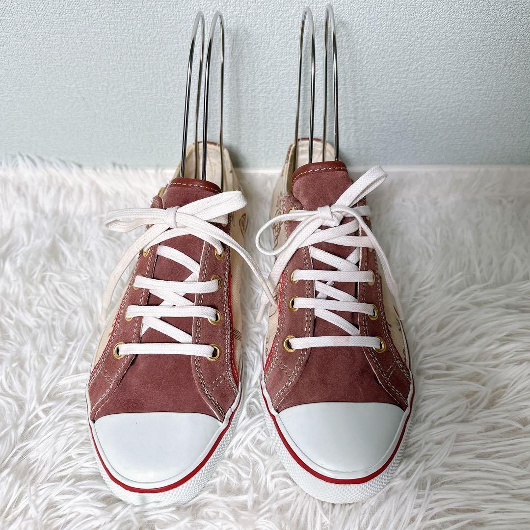 極美品✨LOEWE スニーカー キャンバス ロゴ金具 ローカット 36 23cm