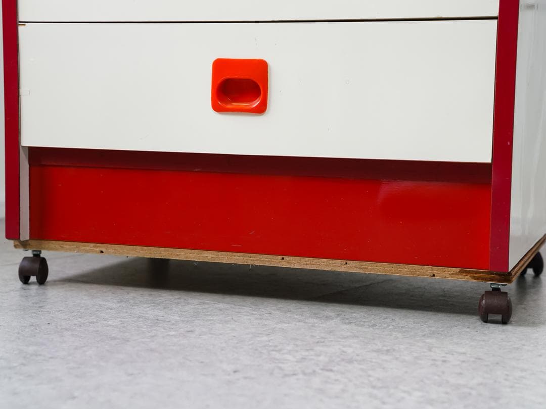 ヴィンテージ 5段チェスト/収納 キャスター付 スペースエイジ レトロポップ