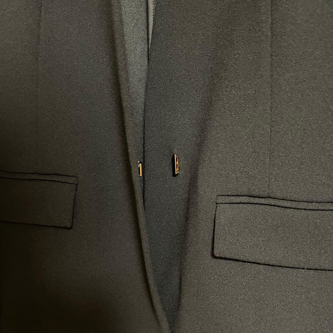 【新品】ノーリーズ ウォッシャブル カットジョーゼット ノーカラージャケット 黒