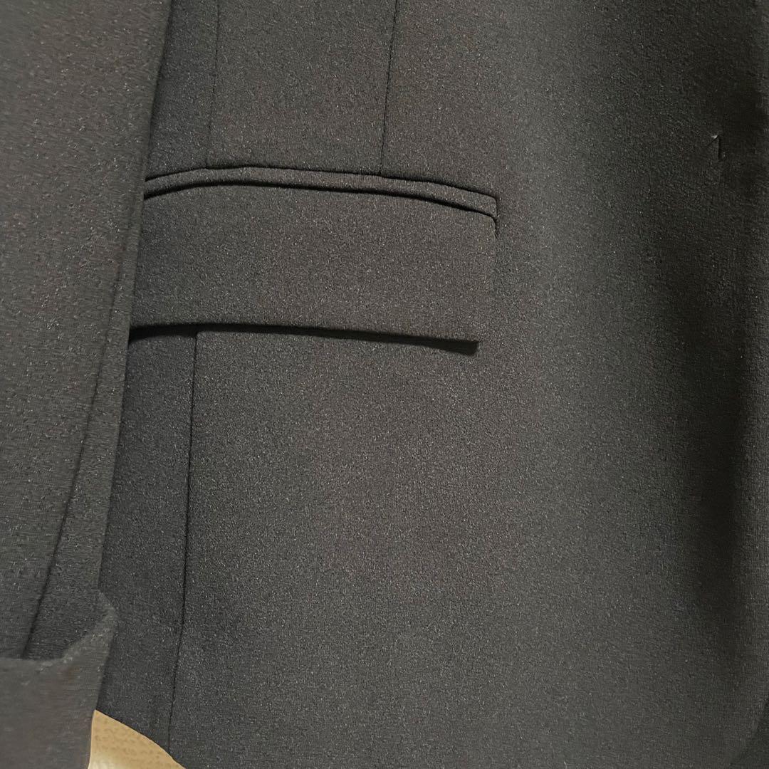 【新品】ノーリーズ ウォッシャブル カットジョーゼット ノーカラージャケット 黒