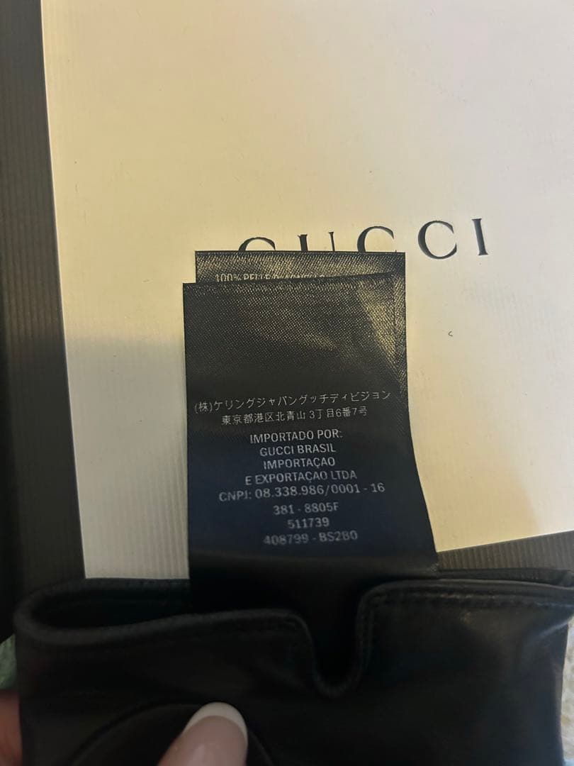 GUCCI ビー　蜂モチーフ　レザーグローブ　手袋　未使用美品