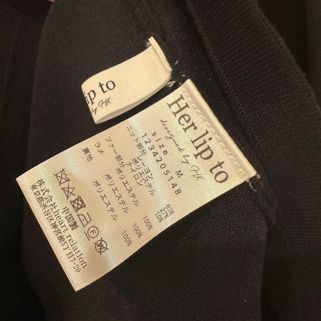 ワンピース Herlipto Ritz Faux Fur Mini Dress black