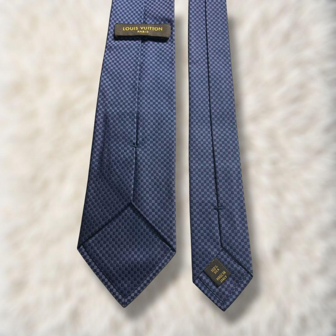 【美品✨】ルイヴィトン ミニダミエ モノトーン 青 ジャガード LVロゴ刺繍