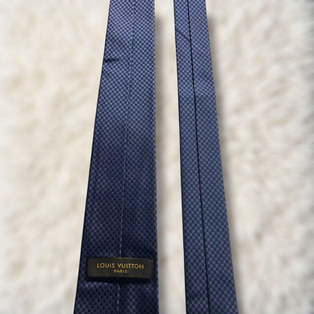 【美品✨】ルイヴィトン ミニダミエ モノトーン 青 ジャガード LVロゴ刺繍