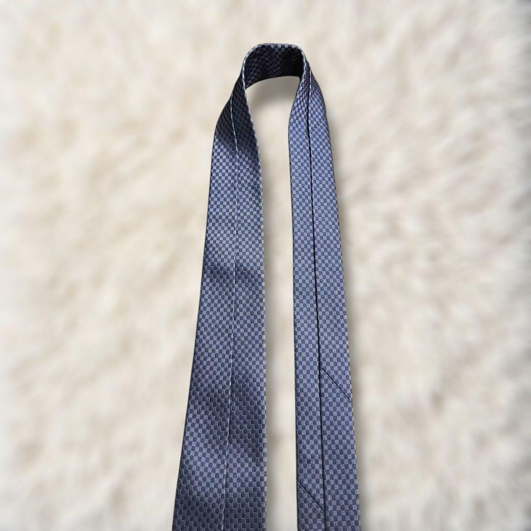 【美品✨】ルイヴィトン ミニダミエ モノトーン 青 ジャガード LVロゴ刺繍