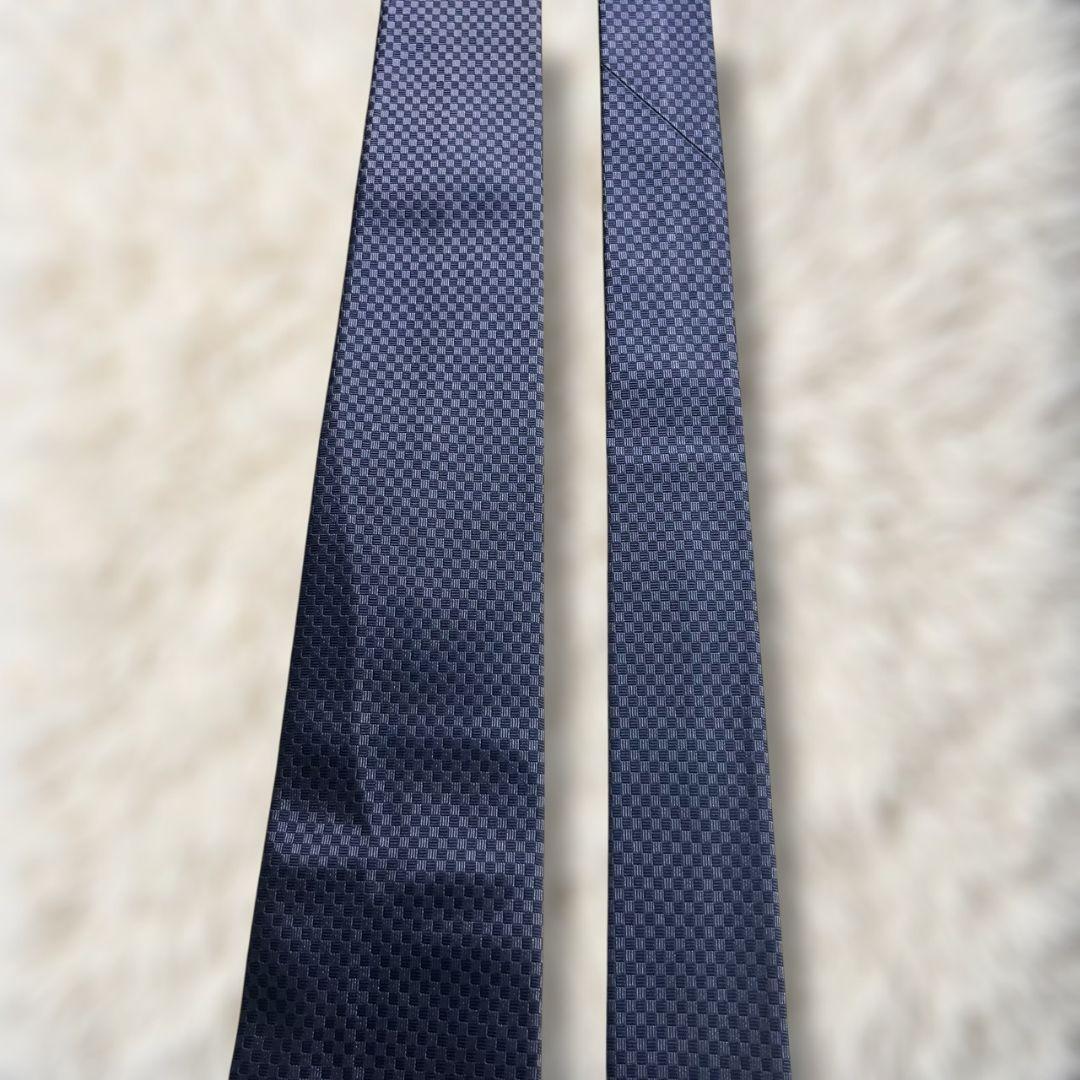 【美品✨】ルイヴィトン ミニダミエ モノトーン 青 ジャガード LVロゴ刺繍