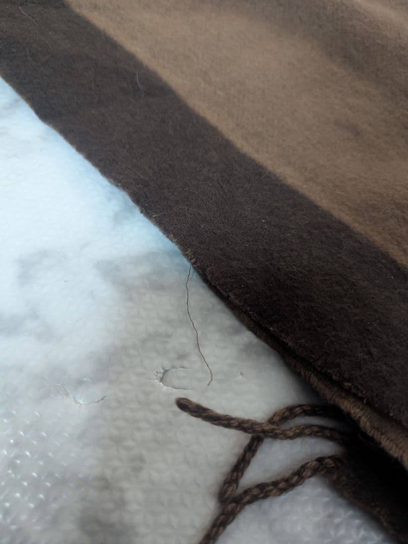 【査定済】ルイヴィトン マフラー モノグラム エシャルプ ウール アンゴラ 茶