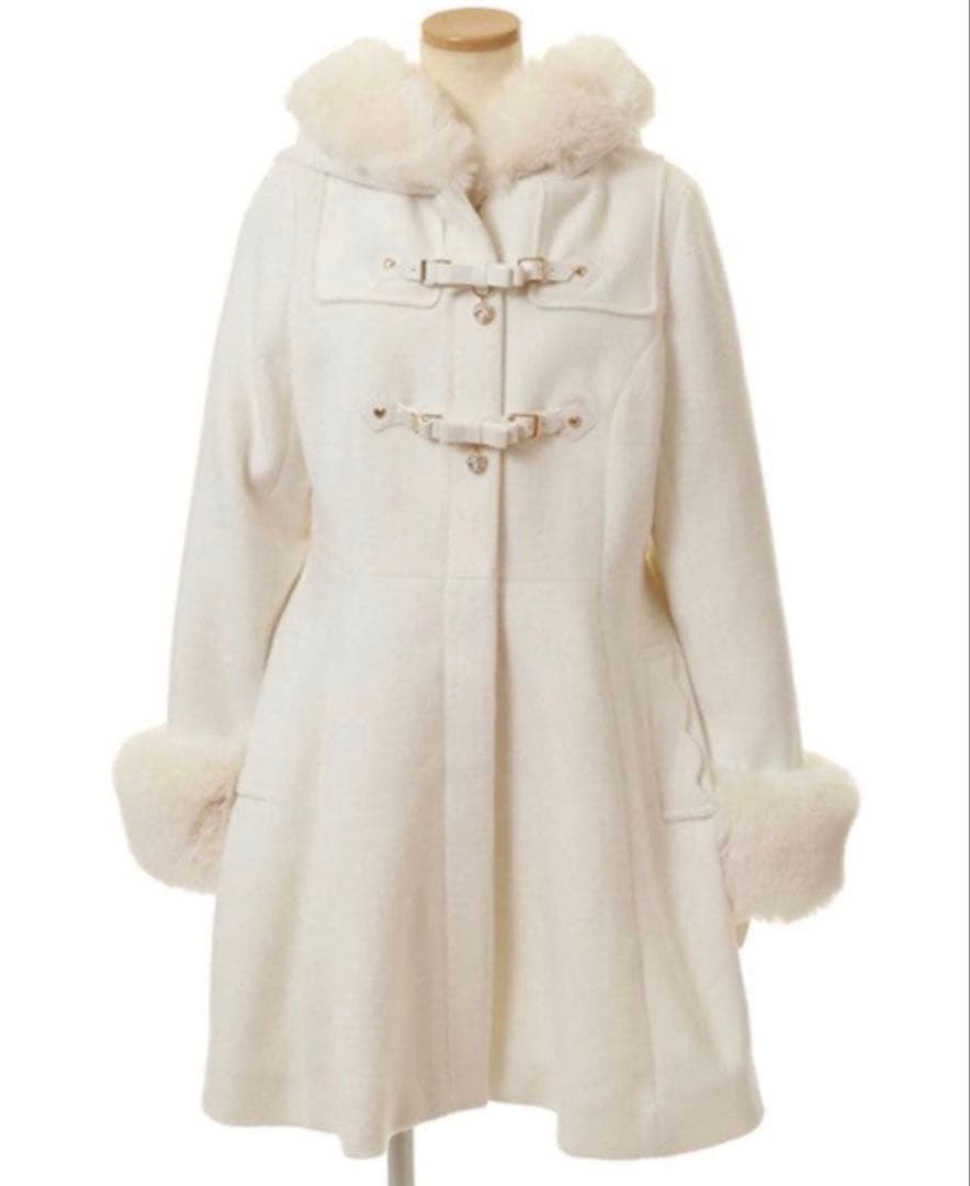 LIZLISA リズリサ リボンベルト フードコート ホワイト